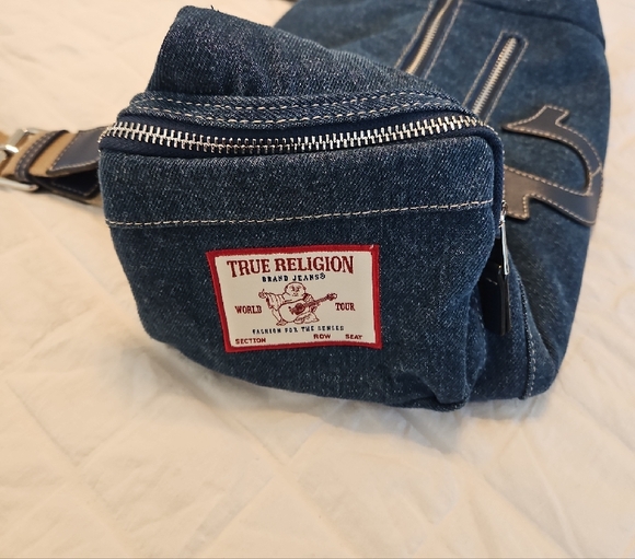 True Religion Blue Denim Crossbody Bag - Picture 4 of 14